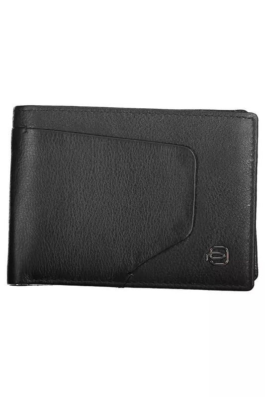 Piquadro Elegant Black Leather Wallet with RFID Blocker Piquadro