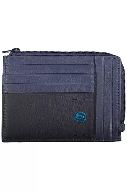 Piquadro Sleek Blue Leather Card Holder with RFID Block Piquadro