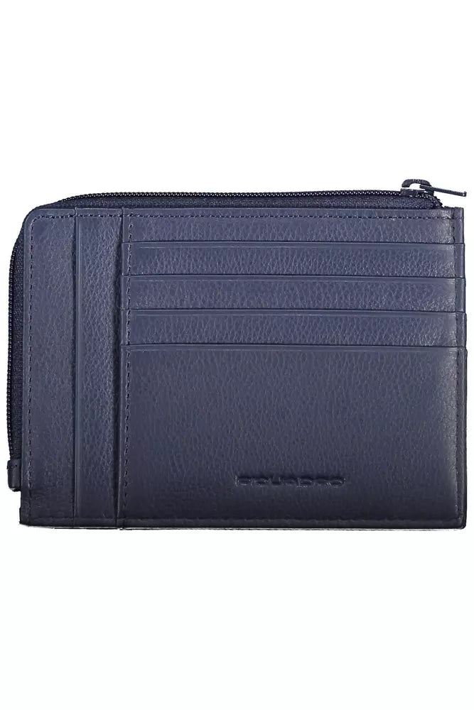 Piquadro Sleek Blue Leather Card Holder with RFID Block Piquadro