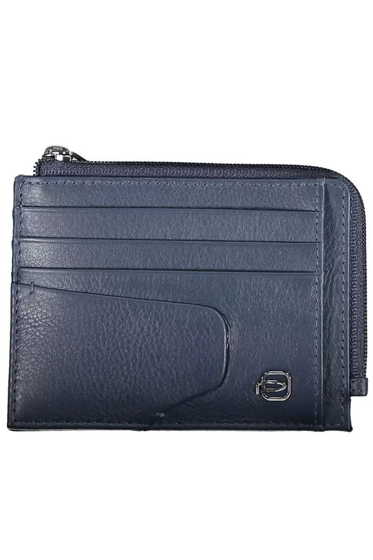 Piquadro Sleek Blue Leather Card Holder with RFID Blocker Piquadro