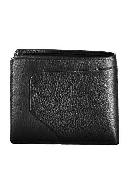 Piquadro Sleek Black Leather Bifold Wallet with RFID Block Piquadro