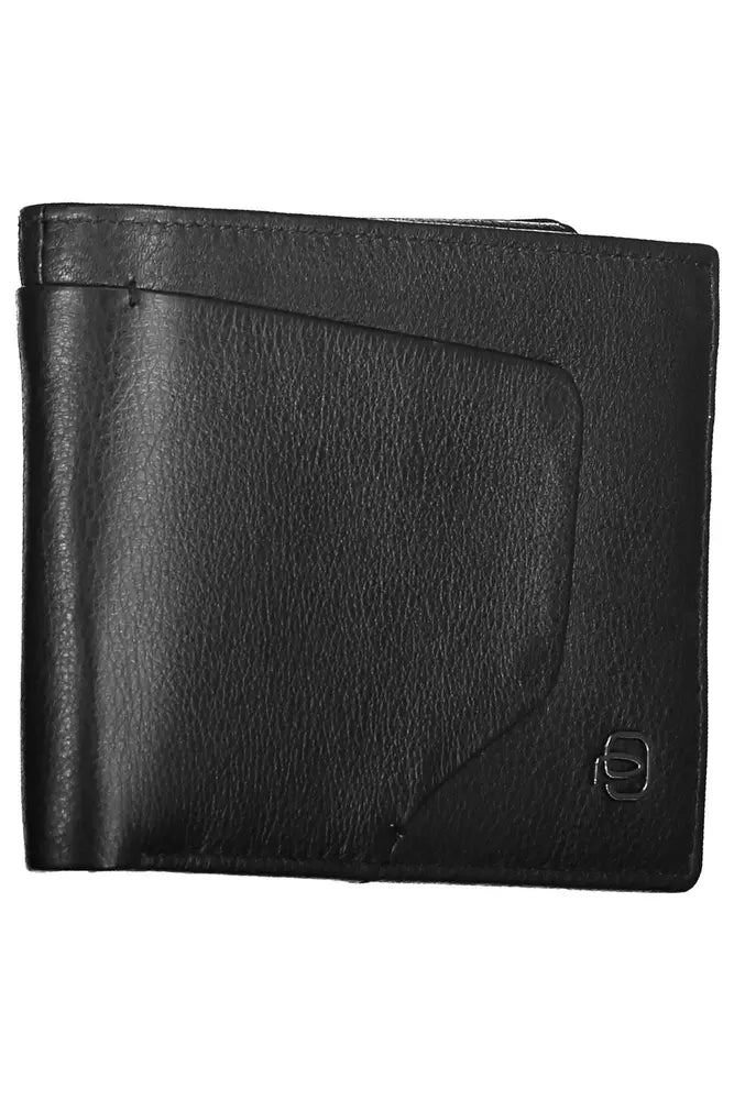 Piquadro Elegant Black Leather Wallet with RFID Blocker Piquadro