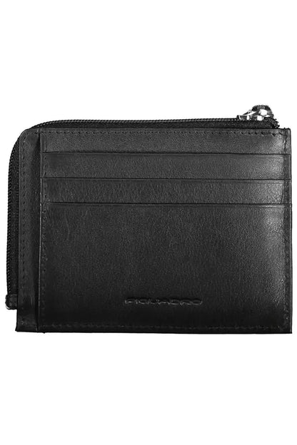 Piquadro Sleek Black Leather Card Holder with RFID Blocker Piquadro