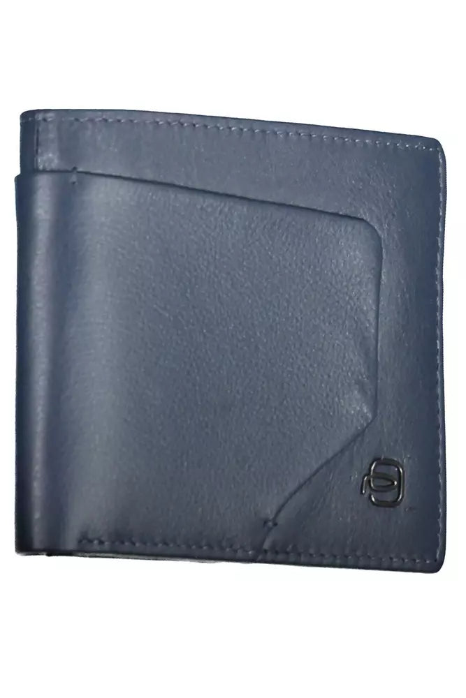 Piquadro Sleek Dual-Compartment Leather Wallet with RFID Block Piquadro