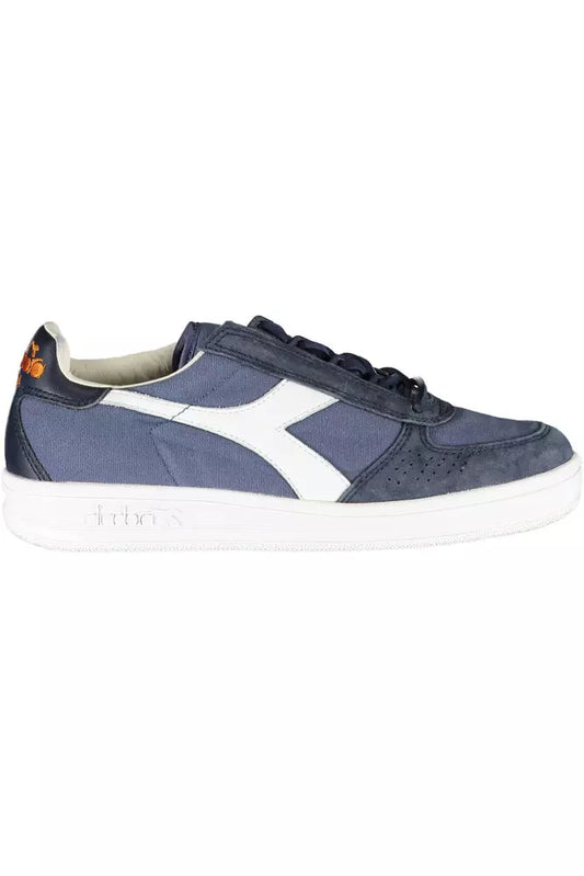 Diadora Blue Contrasting Lace-Up Luxury Sneakers Diadora