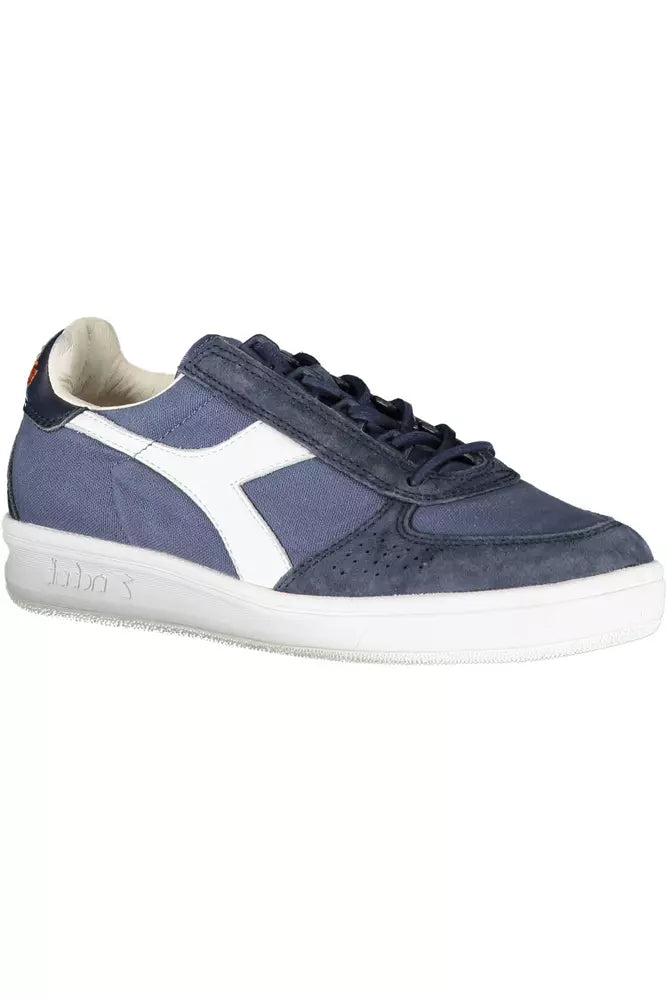 Diadora Blue Contrasting Lace-Up Luxury Sneakers Diadora