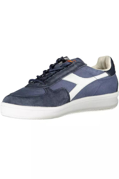 Diadora Blue Contrasting Lace-Up Luxury Sneakers Diadora