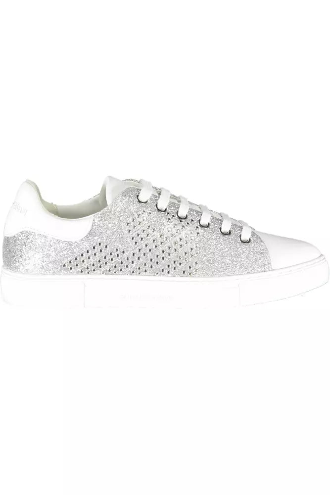 Emporio Armani Silver Lure Sports Sneakers with Contrasting Details Emporio Armani