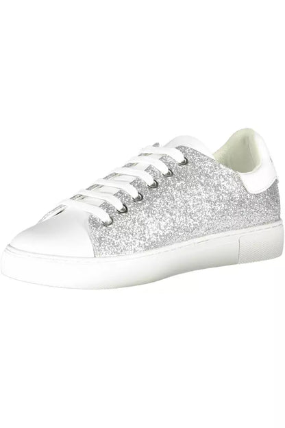 Emporio Armani Silver Lure Sports Sneakers with Contrasting Details Emporio Armani