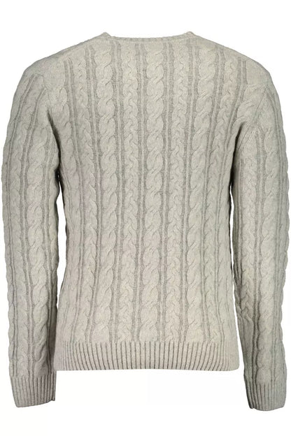 Gant Elegant Gray Wool-Blend Sweater Gant