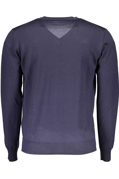 Harmont & Blaine V-Neck Woolen Elegance Sweater - Sky Blue Harmont & Blaine