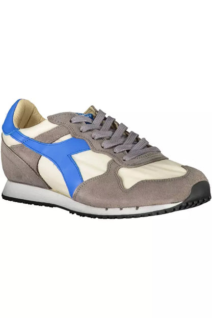 Diadora Chic Gray Leather Blend Sneakers Diadora