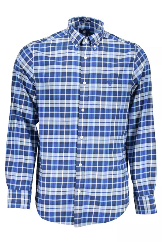 Gant Classic Blue Cotton Long Sleeve Shirt Gant