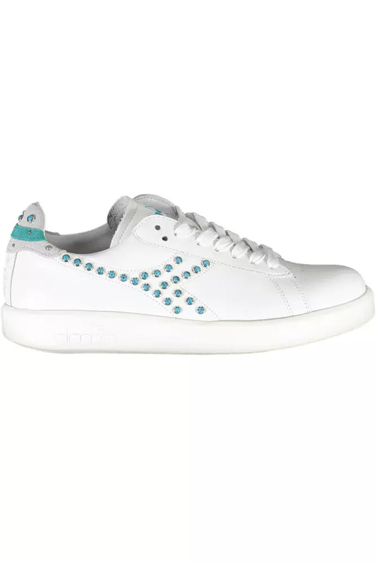 Diadora Chic White Lace-up Sneakers with Contrasting Accents Diadora