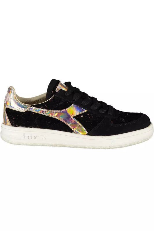 Diadora Chic Black Contrast Lace-up Sneakers Diadora