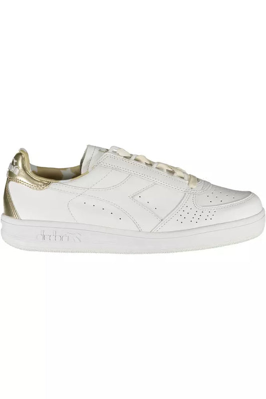 Diadora Sleek White Lace-up Sports Sneakers Diadora