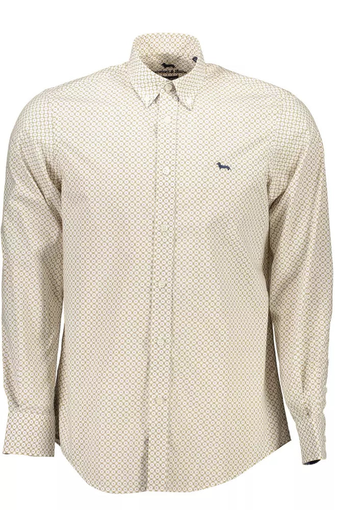 Harmont & Blaine Elegant White Cotton Long Sleeve Shirt Harmont & Blaine