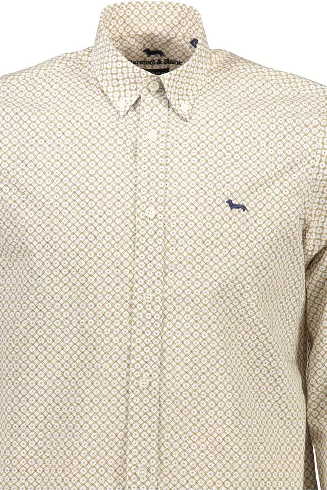 Harmont & Blaine Elegant White Cotton Long Sleeve Shirt Harmont & Blaine