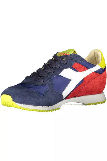 Diadora Elegant Blue Contrasts Lace-Up Sneaker Diadora