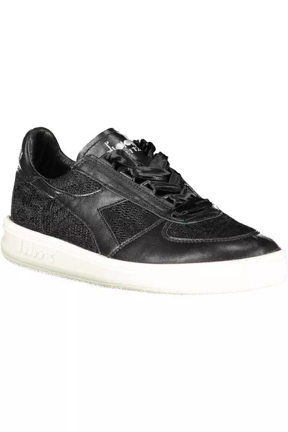 Diadora Chic Embroidered Black Sports Sneakers Diadora