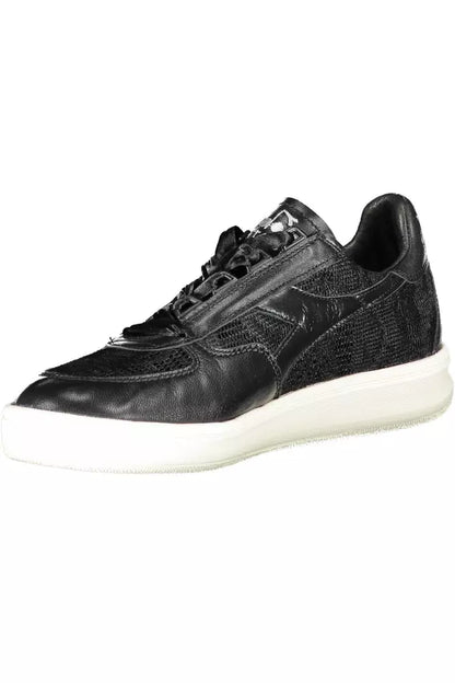 Diadora Chic Embroidered Black Sports Sneakers Diadora