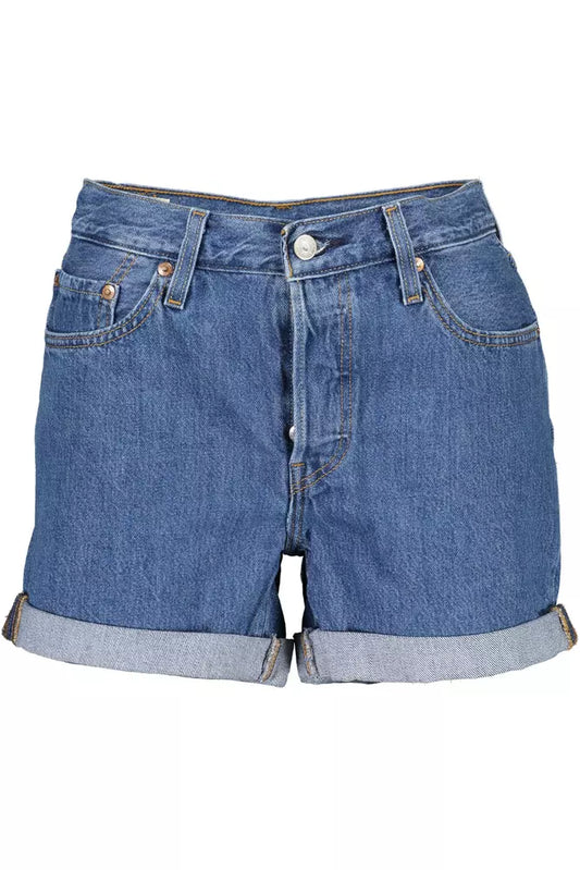 Levi's Chic Blue Cotton Denim Shorts Levi's