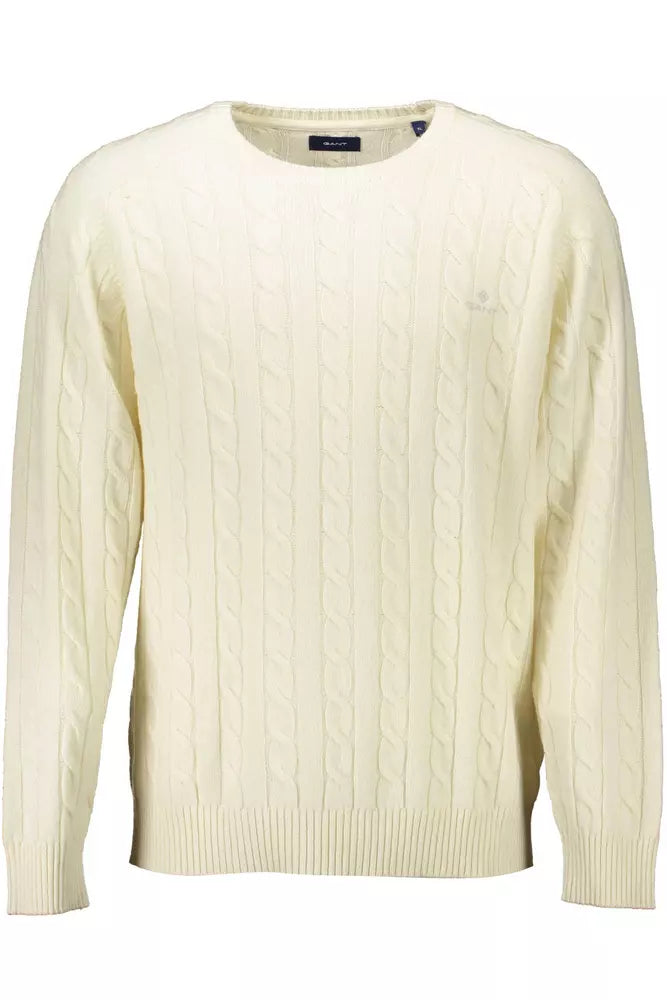 Gant White Wool Men Sweater