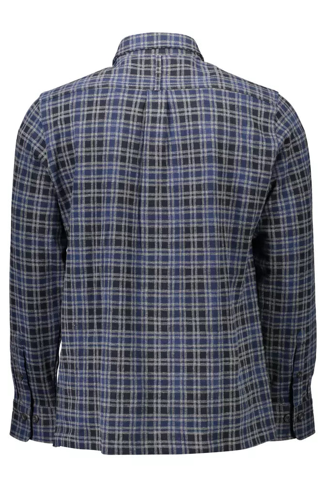 Gant Elegant Long-Sleeved Blue Cotton Shirt Gant