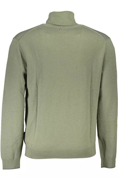 Napapijri Turtleneck Woolen Green Sweater Napapijri