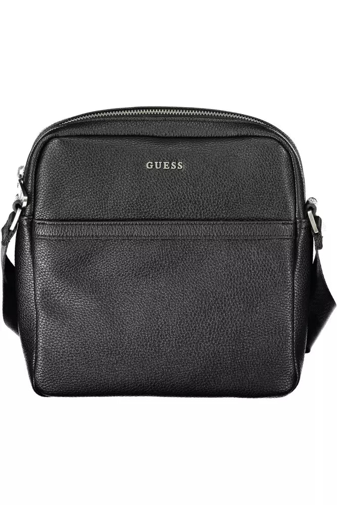 Guess Jeans Sleek Black Shoulder Bag with Logo Detail Guess Jeans