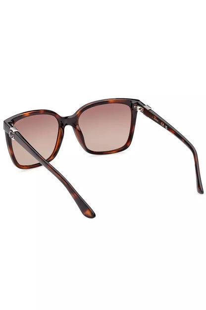 Guess Jeans Chic Brown Square Frame Sunglasses Guess Jeans