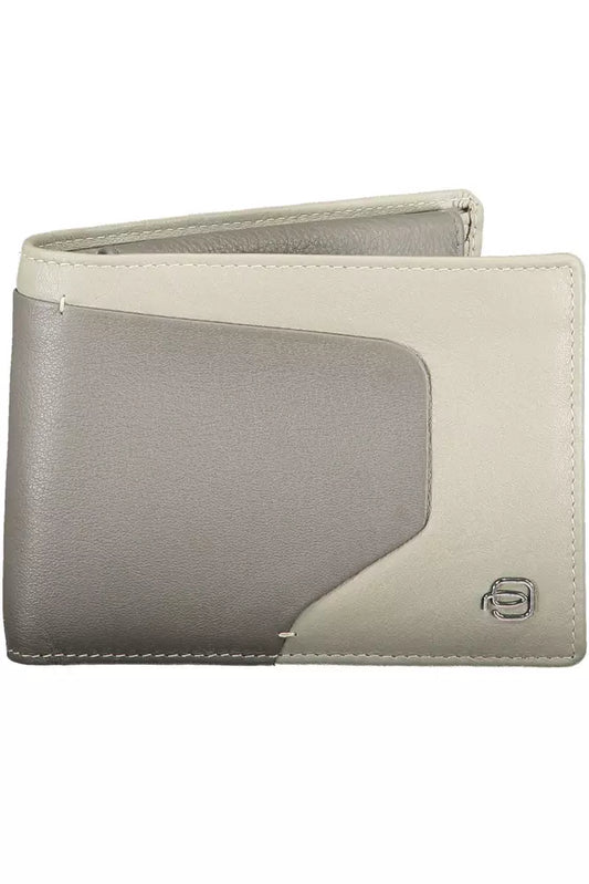 Piquadro Sleek Bi-Fold Leather Wallet with RFID Block Piquadro