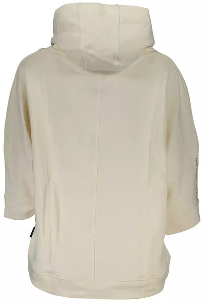 North Sails Chic White Hooded Sweatshirt with Organic Fibers North Sails