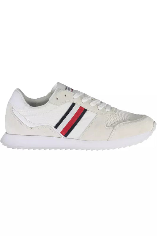 Tommy Hilfiger Eco-Conscious White Sneakers With Logo Accent Tommy Hilfiger