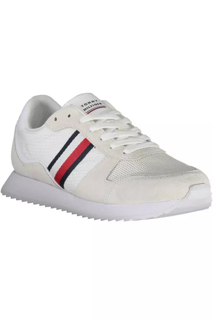 Tommy Hilfiger Eco-Conscious White Sneakers With Logo Accent Tommy Hilfiger