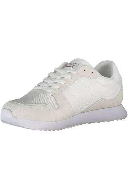 Tommy Hilfiger Eco-Conscious White Sneakers With Logo Accent Tommy Hilfiger