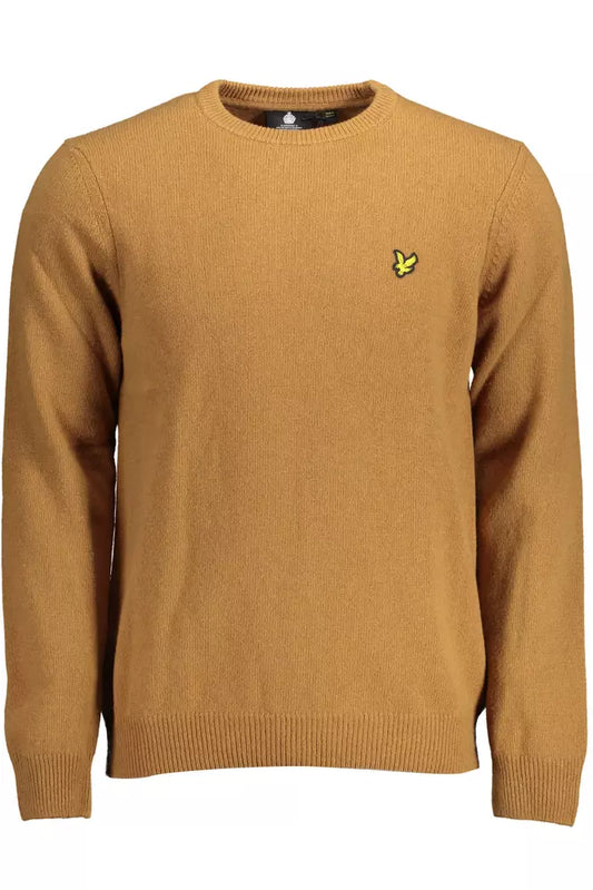 Lyle & Scott Classic Wool Blend Brown Sweater Lyle & Scott