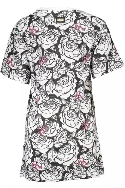 Cavalli Class Elegant Short Sleeve Round Neckline Printed Dress Cavalli Class