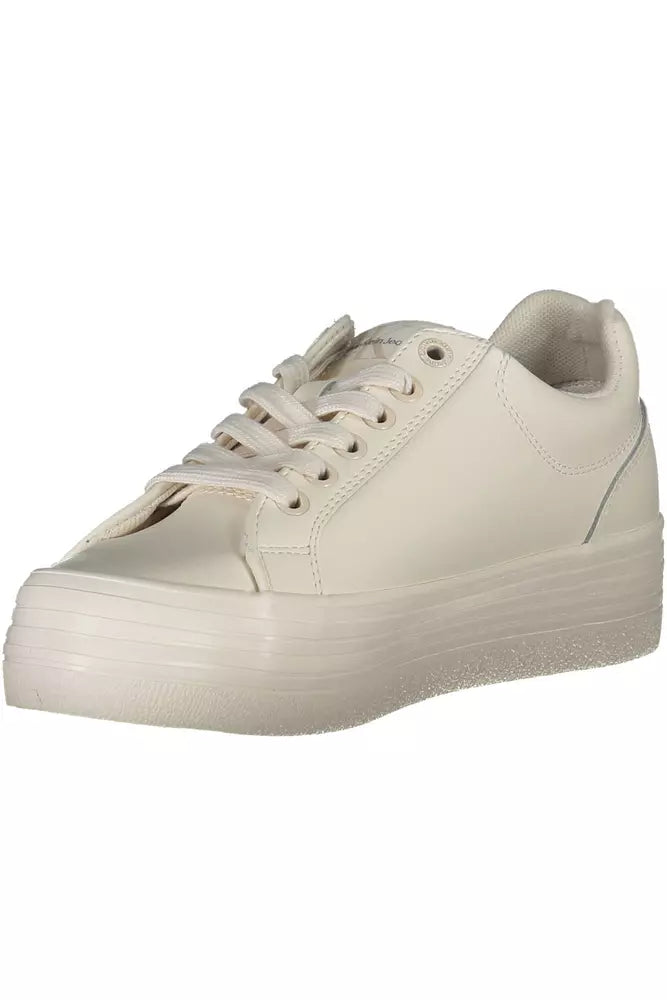 Calvin Klein White Leather Women Sneaker