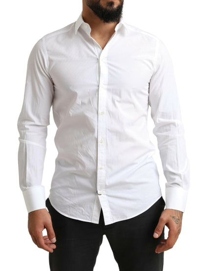 Dolce & Gabbana Elegant White Cotton Martini Dress Shirt Dolce & Gabbana