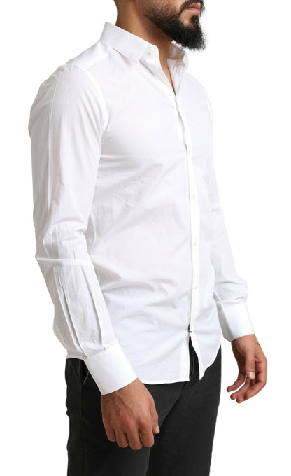 Dolce & Gabbana Elegant White Cotton Martini Dress Shirt Dolce & Gabbana