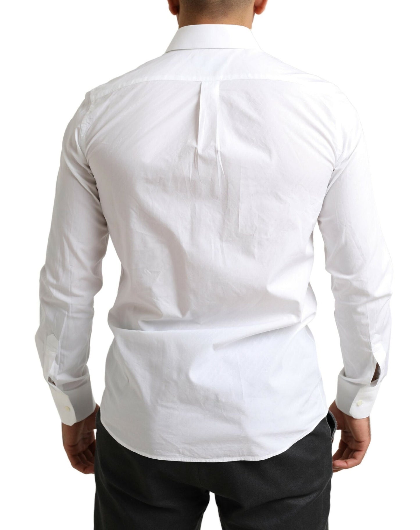 Dolce & Gabbana Elegant White Cotton Martini Dress Shirt Dolce & Gabbana