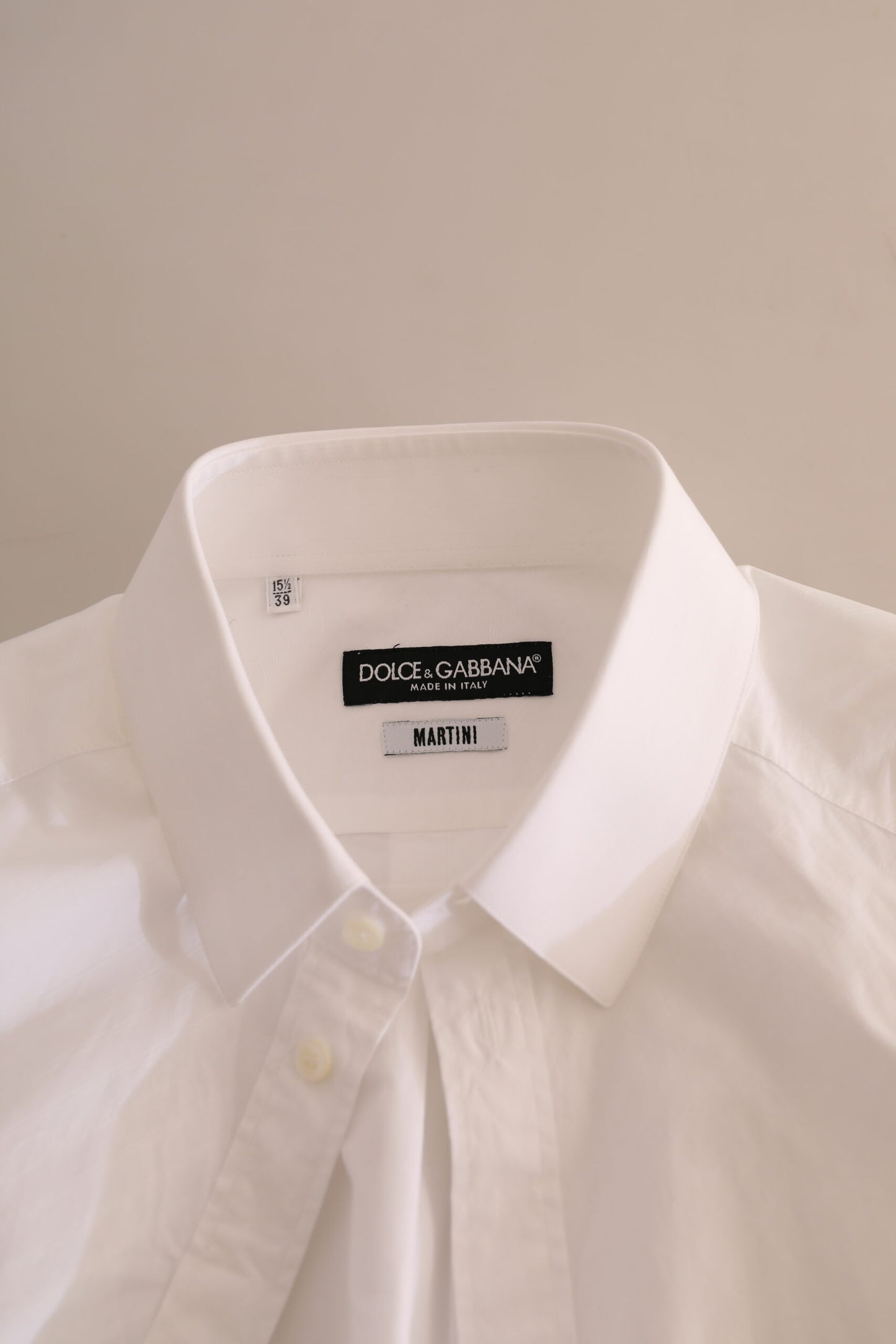 Dolce & Gabbana Elegant White Cotton Martini Dress Shirt Dolce & Gabbana