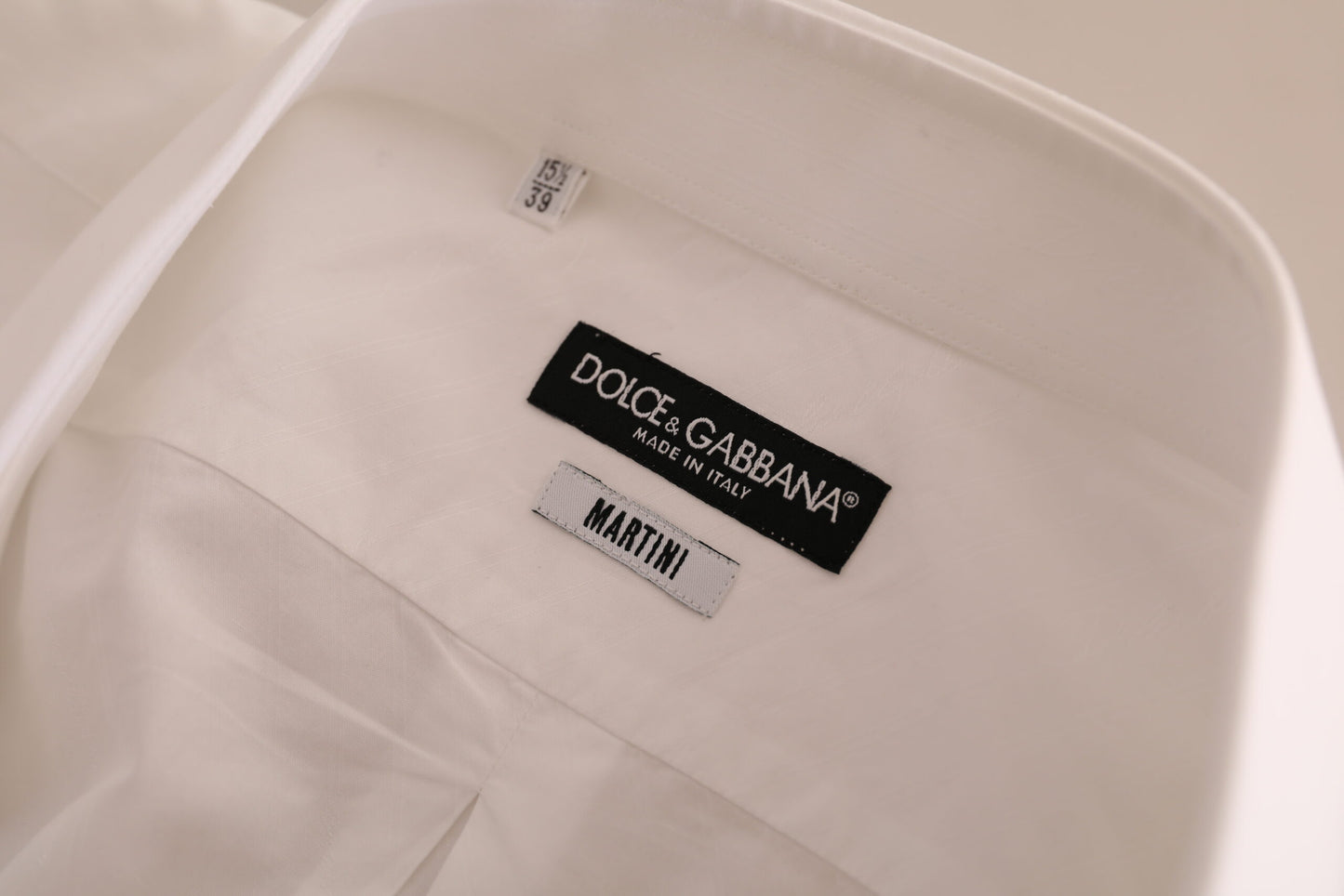 Dolce & Gabbana Elegant White Cotton Martini Dress Shirt Dolce & Gabbana