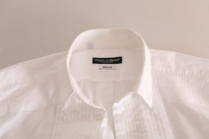 Dolce & Gabbana Elegant White Slim Fit Cotton Dress Shirt Dolce & Gabbana