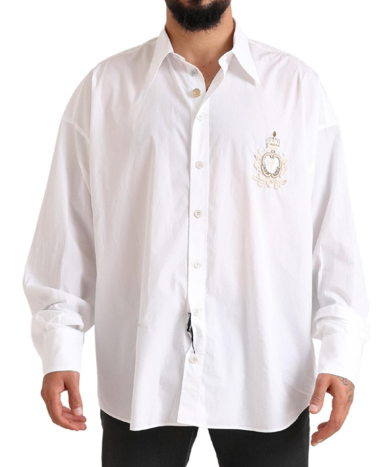 Dolce & Gabbana Elegant White Cotton Formal Shirt Dolce & Gabbana