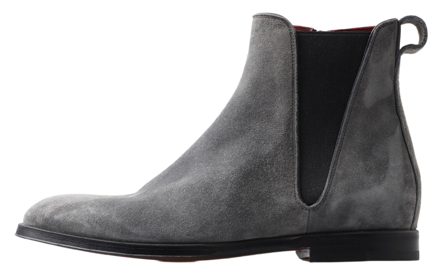 Dolce & Gabbana Elegant Gray Chelsea Leather Boots Dolce & Gabbana