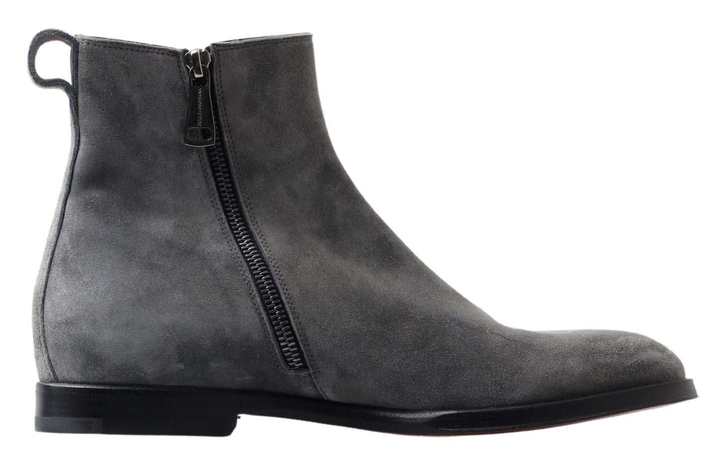 Dolce & Gabbana Elegant Gray Chelsea Leather Boots Dolce & Gabbana