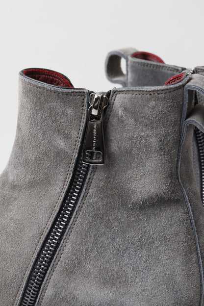 Dolce & Gabbana Elegant Gray Chelsea Leather Boots Dolce & Gabbana