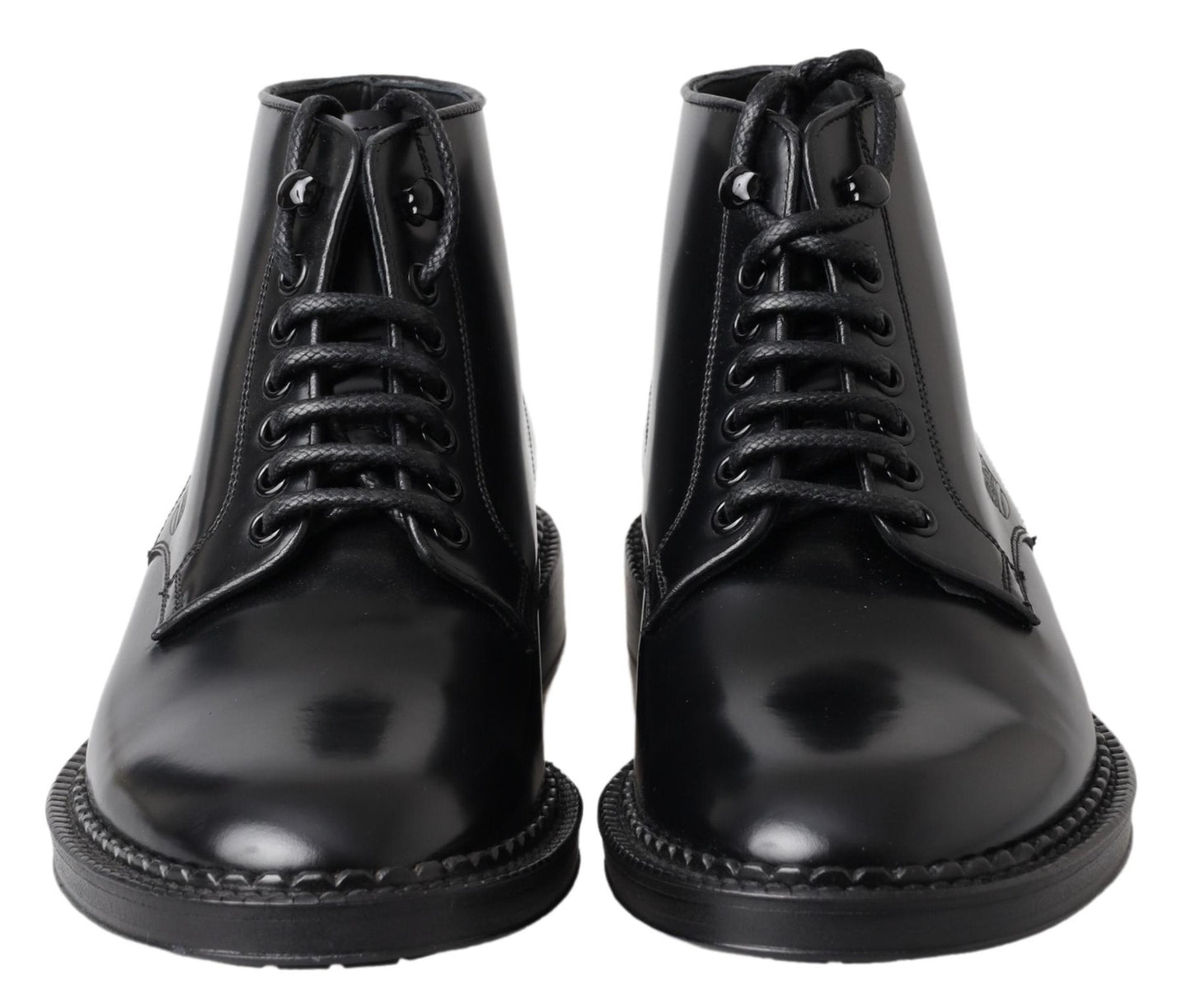 Dolce & Gabbana Elegant Black Leather Men's Boots Dolce & Gabbana